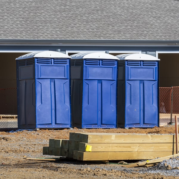 is there a specific order in which to place multiple portable toilets in Carytown